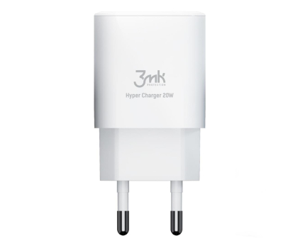 Ładowarka i akumulator 3MK 1xUSB-C 1xUSB 20W biała